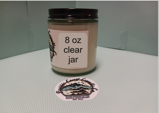 8 oz Clear Jar, More scents